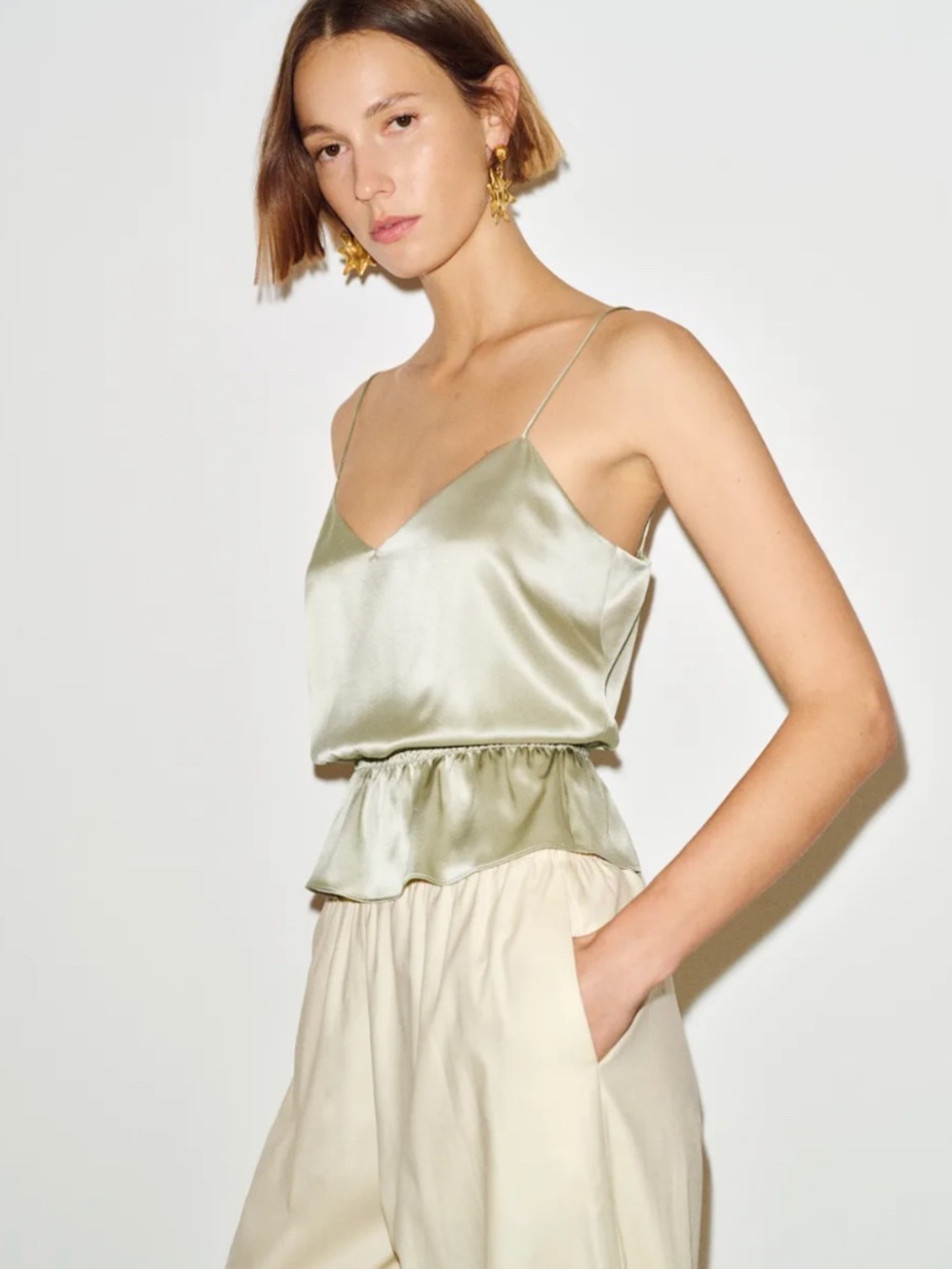 Reformation Fiorenzo Silk Top